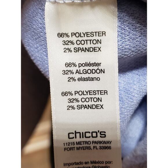 Weekends By Chico's Women's Blue Cowl Neck Drop Shoulder Drawstring Sweater L - Picture 10 of 11